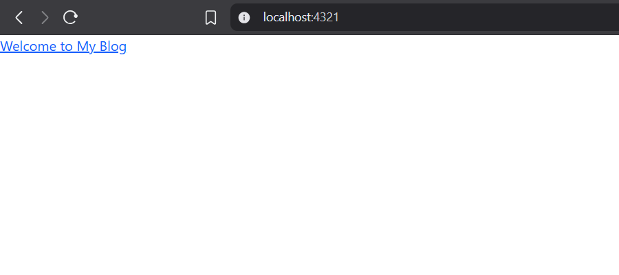 Our home page with the list of our blogs