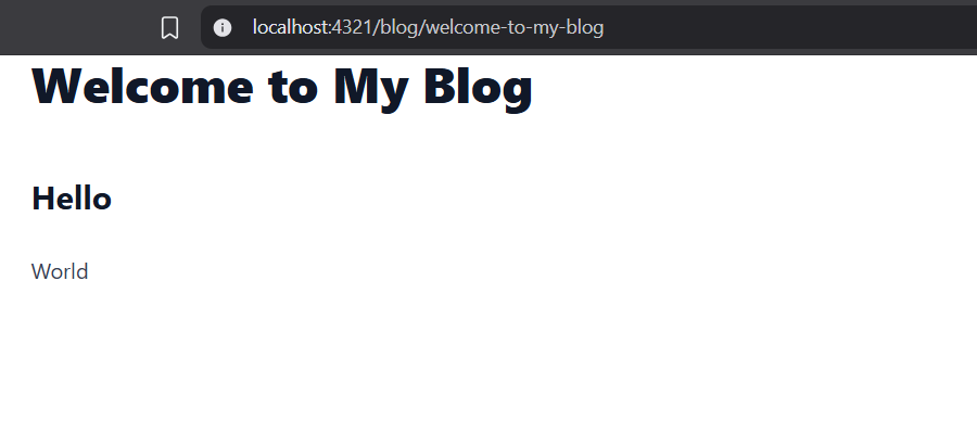 Our post in the posts page with tailwind typography styles